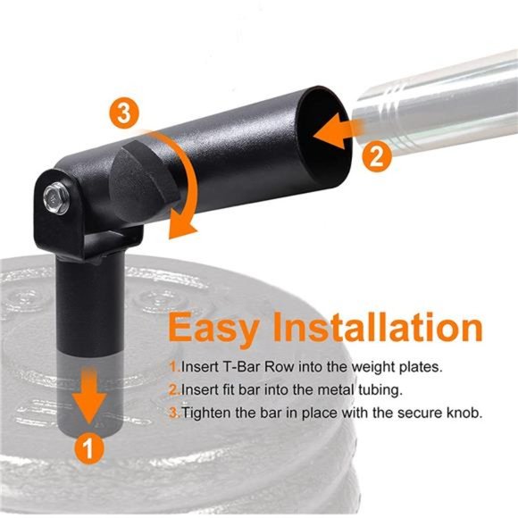 Barbell T-Bar Row Plate Post Insert Landmine - Fits 2'' Olympic Bars - Picture 4 of 7